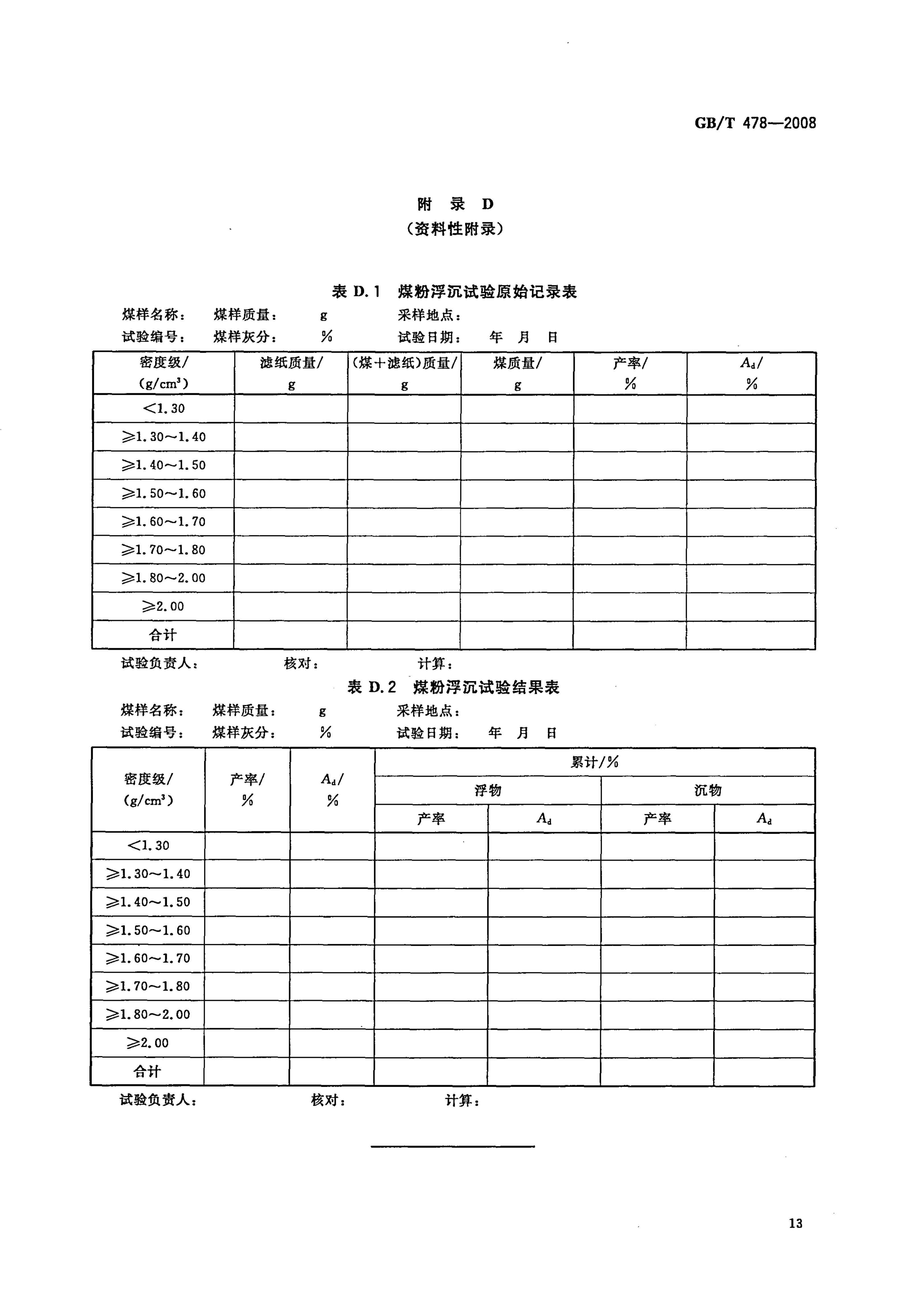 GBT 478-2008 煤炭浮沉试验方法_15